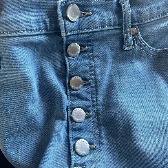 Banana Republic medium wash button fly raw hem high waist denim jean size 31 - Picture 11 of 11